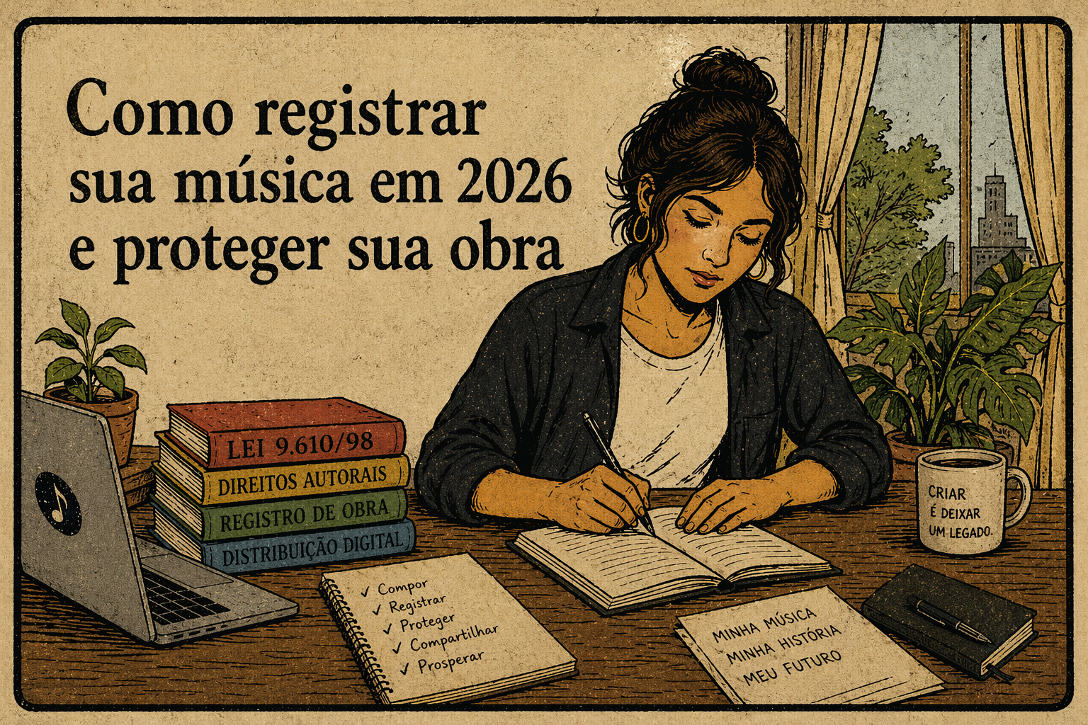Como registrar sua música em 2026 e proteger sua obra